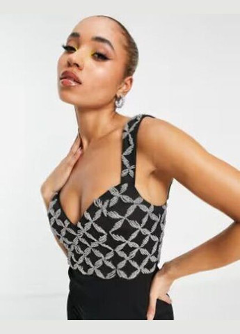 Чорна святковий сукня футляр Asos однотонна