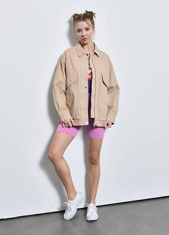 Светло-коричневая демисезонная куртка джинсовая Veto jeans