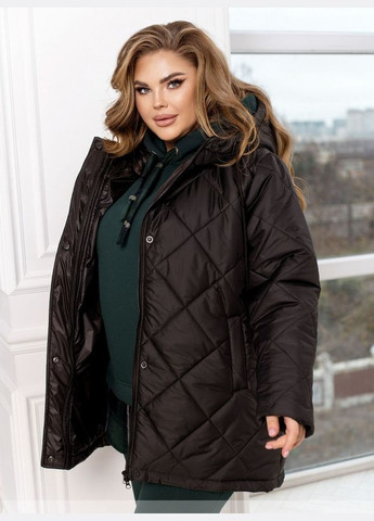 Черная демисезонная куртка женская демисезон sf-230 черный, 58-60 Sofia