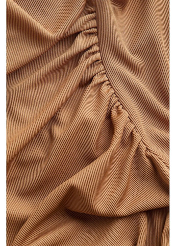 Темно-бежева кежуал сукня H&M однотонна