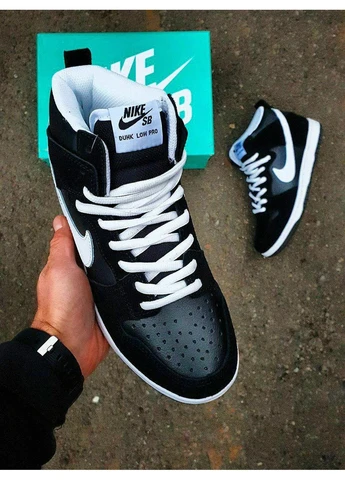Білі літні кросівки nike sb dunk high black white найк сб данк No Brand