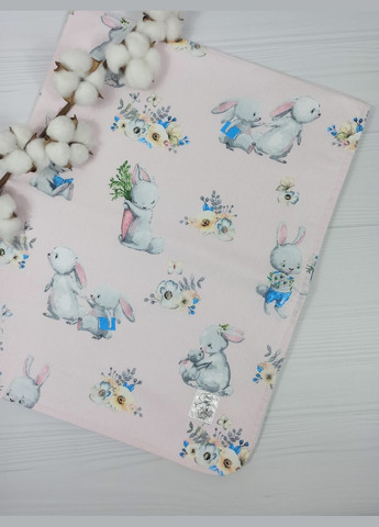 Комплект для малыша: пеленка, комфортер, грызунок a.l.babybox Зайцы 50х80 Разноцветный No Brand (315487993)