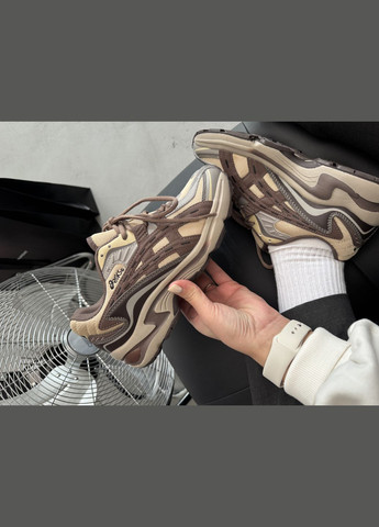 Бежевые демисезонные кроссовки мужские и женские asics gel-preleus beige brown | асикс гель-прелеус бежевые коричневые No Brand