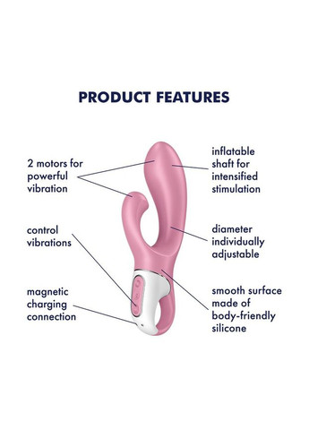 Вібратор-кролик надувний Air Pump Bunny 2 Satisfyer (297516783)