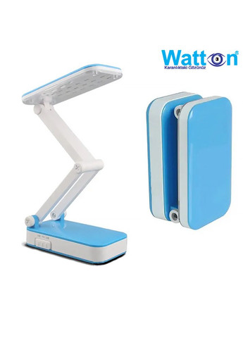 Настільна світлодіодна акумуляторна лампа на гнучкій ніжці WT-006 Блакитний та лампа на батарейках в подарунок! Watton (317590638)