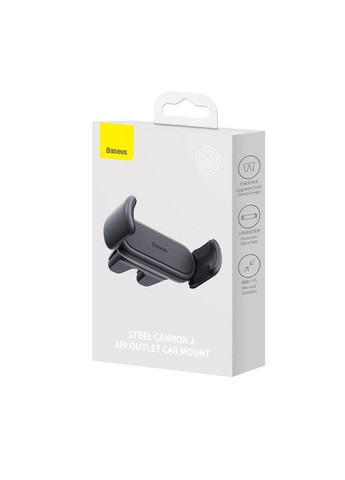 Автомобильный держатель в воздуховод Steel Cannon 2 Air Outlet Version Black Baseus (368698440)