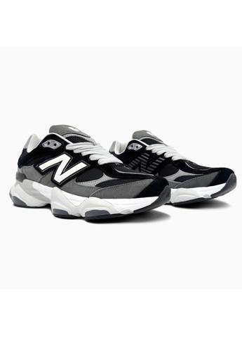 Серые демисезонные кроссовки мужские New Balance 9060 Grey Black | Нью Беланс 9060