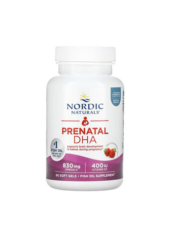 ДГК для вагітних, полуниця, 90 капсул Nordic Naturals (354180635)