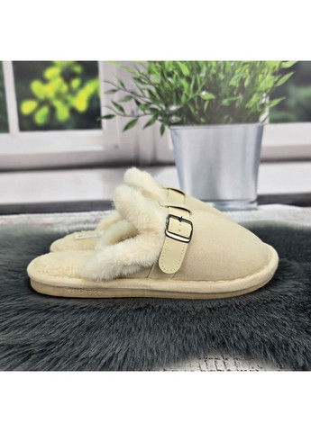 Бежевые тапочки домашние Fashion