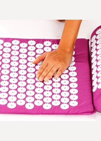 Килимок масажно-акупунктурний з подушкою 63х40см, Рожевий Art (290253025)