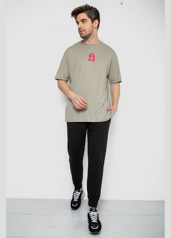 Оливковая футболка мужская с принтом Andi 244R7024