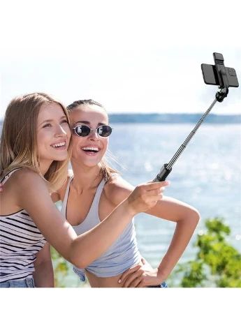 Штатив-трипод для телефона экшн-камеры Bluetooth с пультом, монопод, селфи-палка No Brand (385663069)
