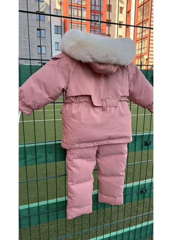 Темно-рожевий зимовий дитячий зимовий комплект для дівчинки брючний BabyStyle