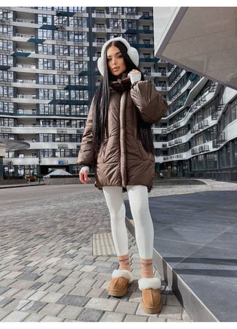 Коричневая зимняя куртка женская KaraMix