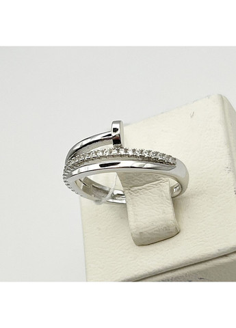 Каблучка срібна з кубічним цирконієм "Картьє" 16,5 2,77 г No Brand (370142374)