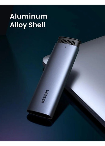 Зовнішня кишеня для накопичувача USB-C Female to M.2 M-Key 10G Enclosure C TO C Cable 50см Ugreen (369158164)