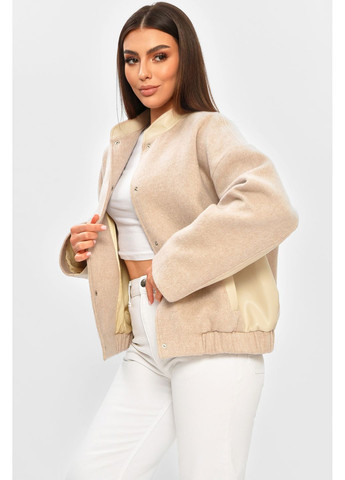 Бежева демісезонна бомбер жіночий демісезонний бежевого кольору Let's Shop