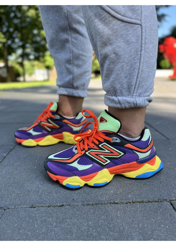 Цветные демисезонные кроссовки мужские new balance 9060 «prism purple» multicolor нью беланс 9060 No Brand