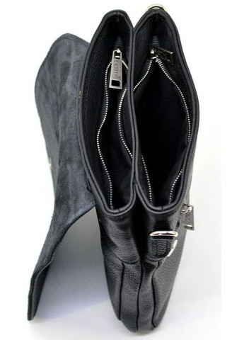 Сумка месенджер через плече чоловіча з натуральної шкіри маленька для документів формату А5 або планшета Чорний 35765 TARWA (337466421)