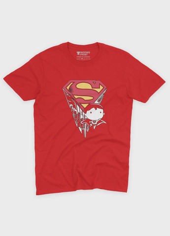 Красная демисезонная футболка для мальчика с принтом супергероя - супермен (ts001-1-sre-006-009-004-b) Modno