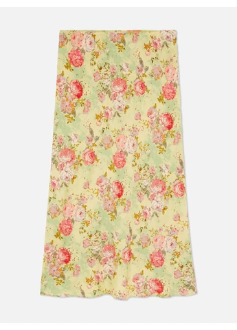 Зеленая юбка лето,зеленый в узоры, Primark