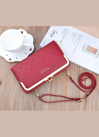 Жіноча міні сумка клатч на плече гаманець для телефону екокожа червона (sku_1189) No Brand (330576817)