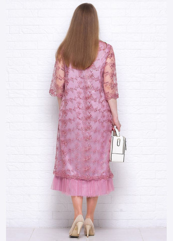 Розовое платье 14256-1 Alenka Plus