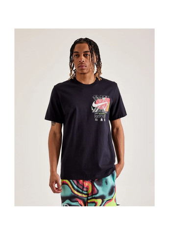 Чорна футболка чоловіча max volume tee black Nike