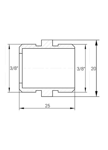 Ниппель латунный 3/8″ ЗР х 3/8″ ЗР штампованный под прокладку А0530А VA (299997433)
