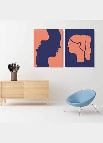 Модульная картина из двух частей Образы 153x100 см (MK21234) Malevich Store (333338967)