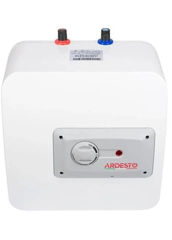 Водонагрівач 15U/3 (3100842) White, 1200W, 15л, мокрий ТЕН, вертикальний, керування механічне, під мийкою, прямокутний, подача Ardesto (396198419)