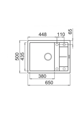 Мийка кухонна (m484584) ELLECI UNICO 125 AVENA 51 (372967894)