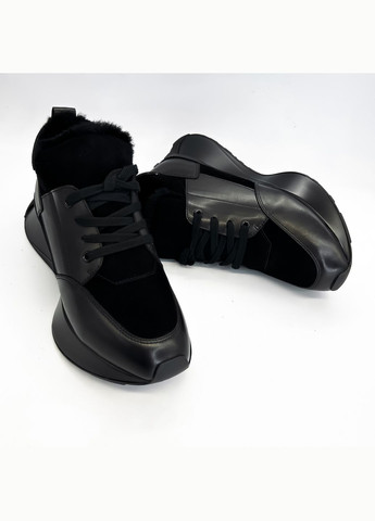 Чорні зимовий кросівки emone (р) шкіра/замша 0-1-1-h-310m-11-1 AN