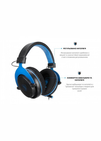 Гарнитура SA-723 Mpower Blue/Black (sa723blj) Sades (364861862)