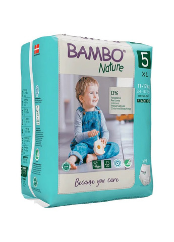 ЕКО підгузки-трусики 5 Pants (11-17 кг)22 шт. Bambo Nature (284721961)
