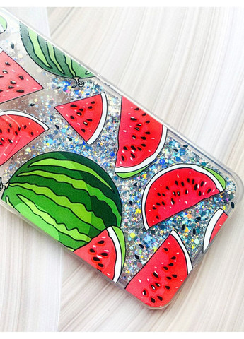 Чохол з плаваючими блискітками на Samsung Galaxy A35 (A356) Сріблястий:: Кавуни (принт 341) CASE CONTROL (360662382)