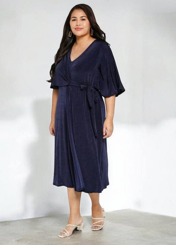 Синее платье Lost Ink однотонное