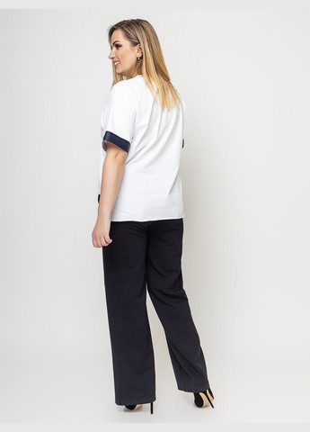 Футболка базовая Олимпия 50 белый с синим 0381 Vlavi - (347146180)