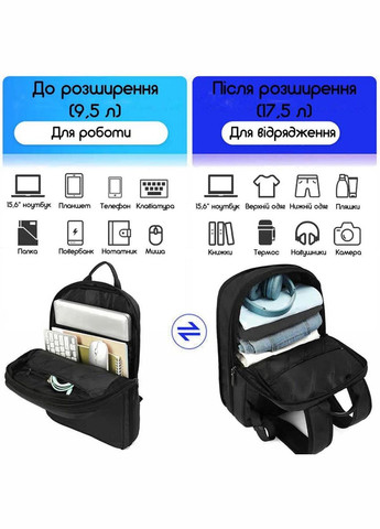 Рюкзак T-B9013 15.6" Black Tigernu (315351147)