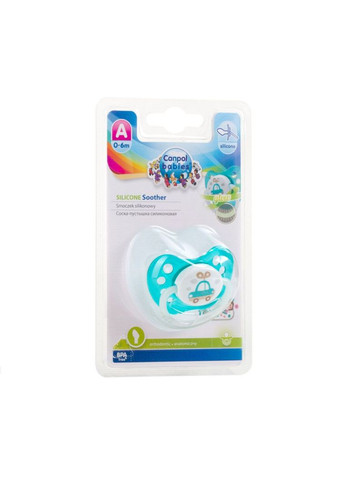 Силіконова анатомічна пустушка Toys, 0-6 міс., блакитний (23/256 Блакитний) Canpol Babies 23/256 Голубой (336330383)