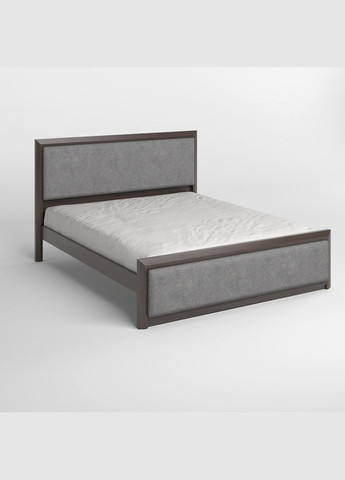 Односпальная деревянная кровать Барселона Б4 Венге/Аляска 93 (Серый) 80х190 см (MBG-14088) Mebigrand (366027846)