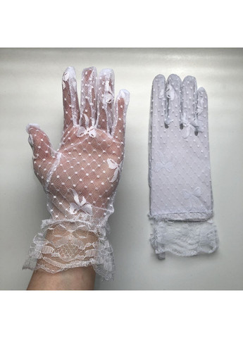 Мереживні рукавички з бантиками No Brand (353492334)