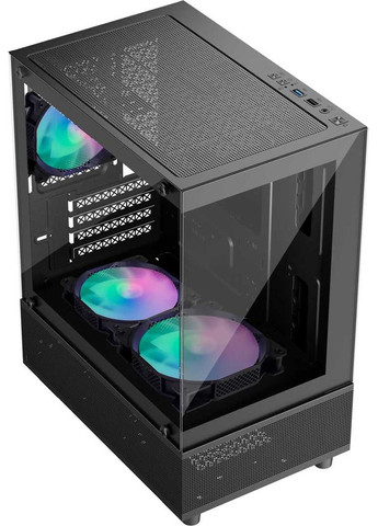 Корпус Mi2-A-BK-2F7R-1F7 Black без БП 1STPLAYER (342331867)