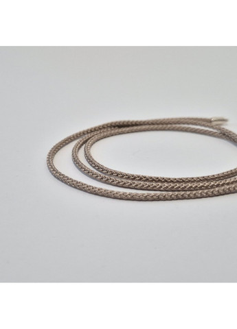 Шнурок на шею Коричнево Бежевый шейк 2 мм см серебро 925 пробы 6010/2ш 0.98г Nobrand (364653497)