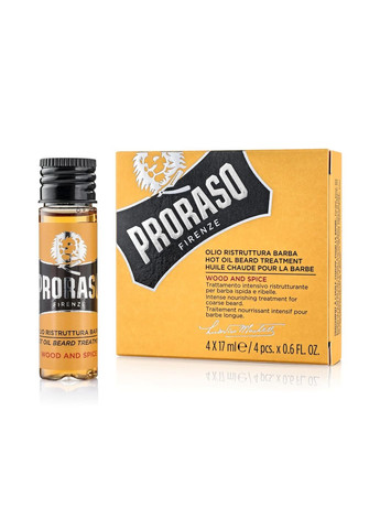 Горячее масло для бороды Wood & Spice Beard Hot Oil Treatment 4 x 17 мл Proraso (340473671)
