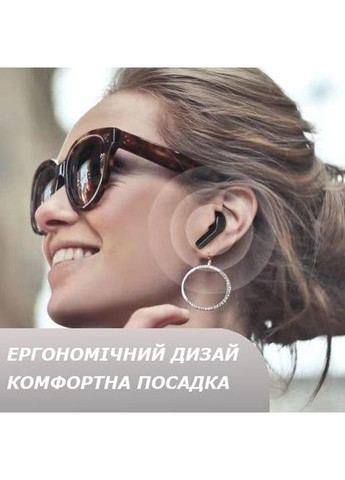 Бездротові навушники AIR 31 з прозорим зарядним кейсом, вакуумні bluetooth 5.3, колір чорний No Brand (359502828)