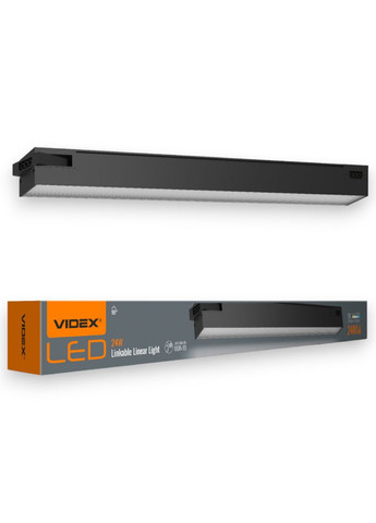 LED светильник линейный магистральный поворотный BNL02 24W 0.6М 5000K 220V Black Videx (290192164)
