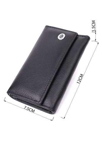 Містка ключниця з натуральної шкіри ST Leather чорна (sku_22477) No Brand (327820211)