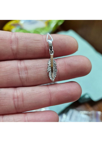 Кулон Перо серебро с золотой накладкой No Brand (355921980)