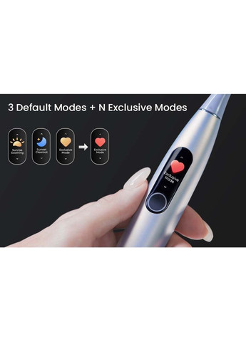 Електрична зубна щітка X Plus Pro Digital Silver (6970810556179) Oclean (370607830)